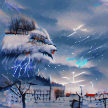 Snow And Thunder Virtualdream GIF - Snow And Thunder Virtualdream Art GIFs