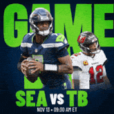 a poster for sea vs tb on nov 13