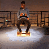 Spinning Around Marques Brownlee GIF - Spinning Around Marques Brownlee Controlling The Chair Using Holotile GIFs