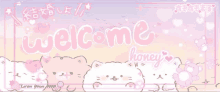 Cute Pink Banner Welcome GIF