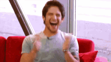 tyler posey clapping happy excited giddy