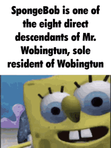 wobingtun mr wobingtun resident spongebob direct descendant