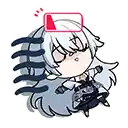 a cartoon girl with a battery on her head is sitting down .
