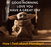 Mondays How I Feel About Mondays GIF - Mondays How I Feel About Mondays Baby Yoda GIFs