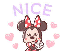 Minnie Mouse Kawaii Sticker - Minnie Mouse Kawaii Heart Stickers