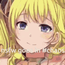 nsfw goes in chaos no nsfw in general