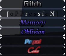the word glitch is on the black background