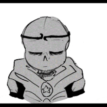 a drawing of a skeleton with yellow eyes and a speech bubble that says i see .