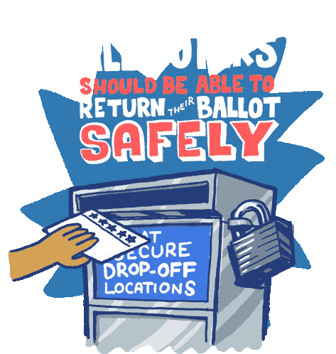 All Voters Should Be Able To Return Their Ballot Safely At Secure Drop Off Locations Sticker