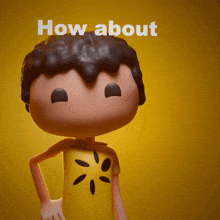 a cartoon character with the words " how about no " above him
