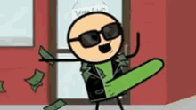 Cyanide And Happiness Funny GIF - Cyanide And Happiness Funny Throw Money GIFs