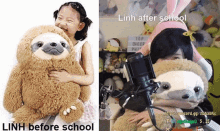 Eeveelinh Sloth Chan GIF - Eeveelinh Sloth Chan Linh Before School GIFs