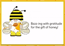bumble bee gnome animated card