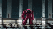 a cartoon character is standing in a room with a disney logo in the corner