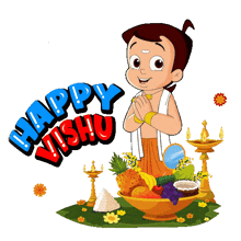 Happy Vishu Chhota Bheem GIF