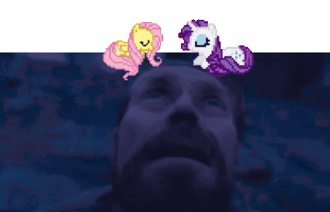 My Little Pony Looking Up Sticker - My Little Pony Looking Up Pixel Stickers