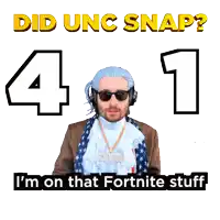 a man wearing sunglasses and headphones says did unc snap and i just took an l.
