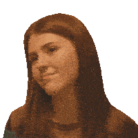 a close up of a woman 's face with long hair