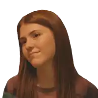 a close up of a woman 's face with long hair