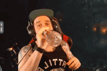 water bottle doodybeard doody plays final fantasy7 thirsty drinking