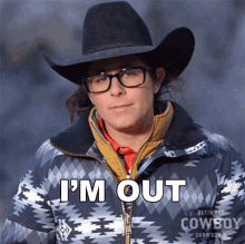 im out sarah foti ultimate cowboy showdown im eliminated im cancelled