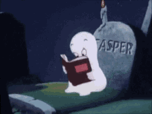 Casper Reading GIF - Casper Reading Ghost GIFs