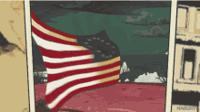 a picture of an american flag with the word naughty on the bottom right