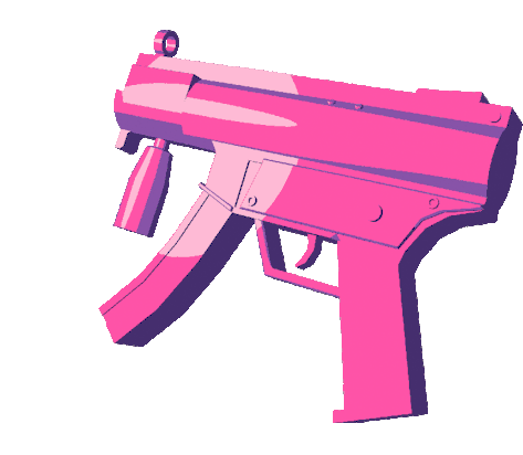Gun Uzi Sticker - Gun Uzi Pink Uzi Stickers