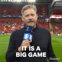 It Is A Big Game Peter Schmeichel GIF - It Is A Big Game Peter Schmeichel Uefa Champions League GIFs