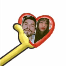 a picture of a man and a woman in a heart