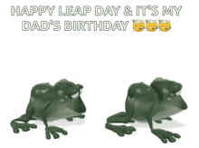 frog leap frog happy leap day its my dads birthday