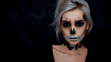face makeup face art scare freaky halloween