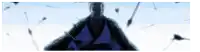 a man in a blue robe is surrounded by arrows in the sky .