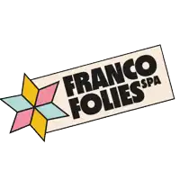 a logo for franco folies spa has a star on it