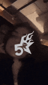 a girl with the number 5 in front of her face