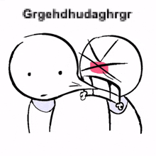 a black and white drawing of a cartoon character with the words grgehdhudaghrgr written above it