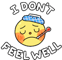 Covid Sick Sticker - Covid Sick Not Feeling Well Stickers