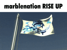 a marblenation rise up poster with a flag