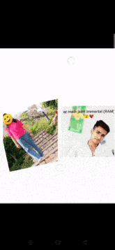 a picture of a woman and a picture of a man with the words meri sneha iidu on the bottom