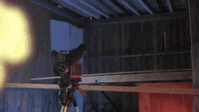 a camera on a tripod that says ' fujinon ' on the front