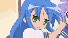Anime Blue Hair GIF - Anime Blue Hair Okay GIFs
