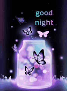 Good Night GIF - Good Night Butterflies GIFs