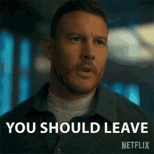 You Should Leave Luther Hargreeves GIF - You Should Leave Luther Hargreeves Tom Hopper GIFs
