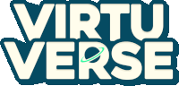a logo for virtu verse with a green ring
