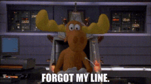 Rocky And Bullwinkle Forgot My Line GIF