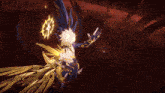 a cartoon character with wings and a glowing star around his head
