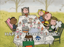 Peanuts Thanksgivingdinner GIF - Peanuts Thanksgivingdinner Family GIFs