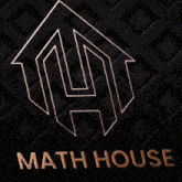 a logo for math house with a glowing house in the middle