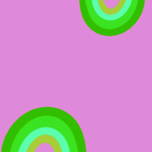 a pink background with a green circle and arabic writing