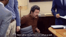 Ok GIF - Parks And Rec Ron Swanson Alcohol GIFs